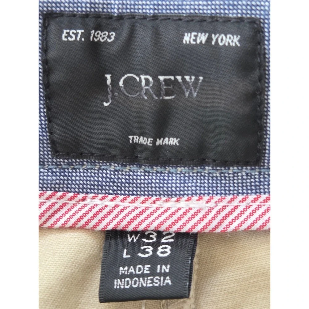 J. Crew 770 Straight Ft Chino Pants Mens 32 x 38 Unhemmed Tan NWT $98 AR886